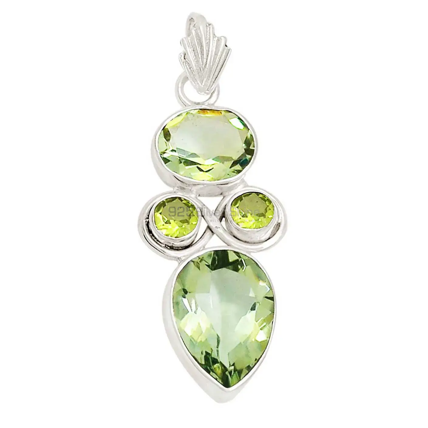 Wholesale Multi Gemstone Handmade Pendants In Solid Sterling Silver Jewelry 925SP130_1