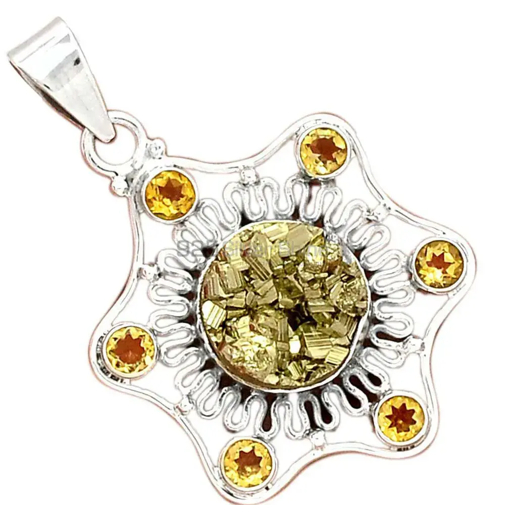 Multi Gemstone Handmade Pendants In Solid Sterling Silver Jewelry 925SP15-2_0