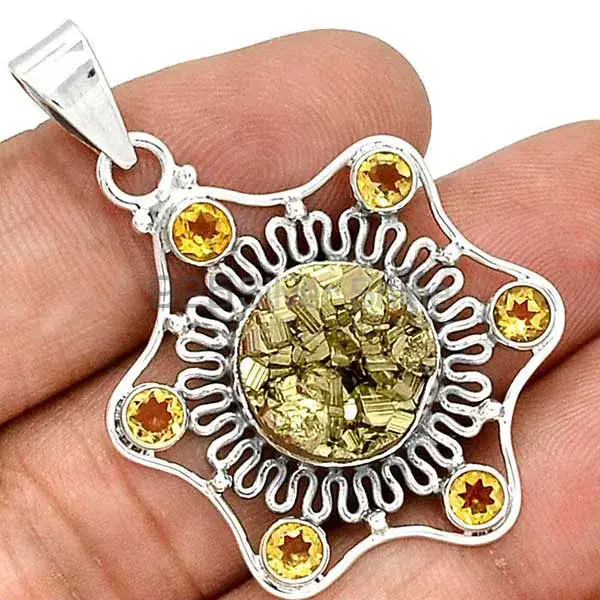 Multi Gemstone Handmade Pendants In Solid Sterling Silver Jewelry 925SP15-2_1
