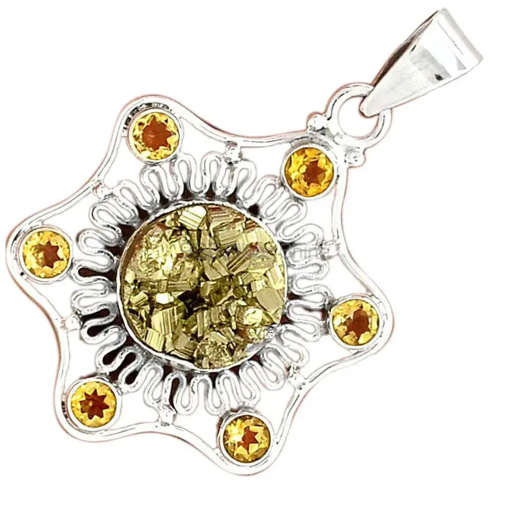 Multi Gemstone Handmade Pendants In Solid Sterling Silver Jewelry 925SP15-2_3
