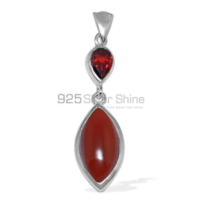 Multi Gemstone Handmade Pendants In Solid Sterling Silver Jewelry 925SP1502_0