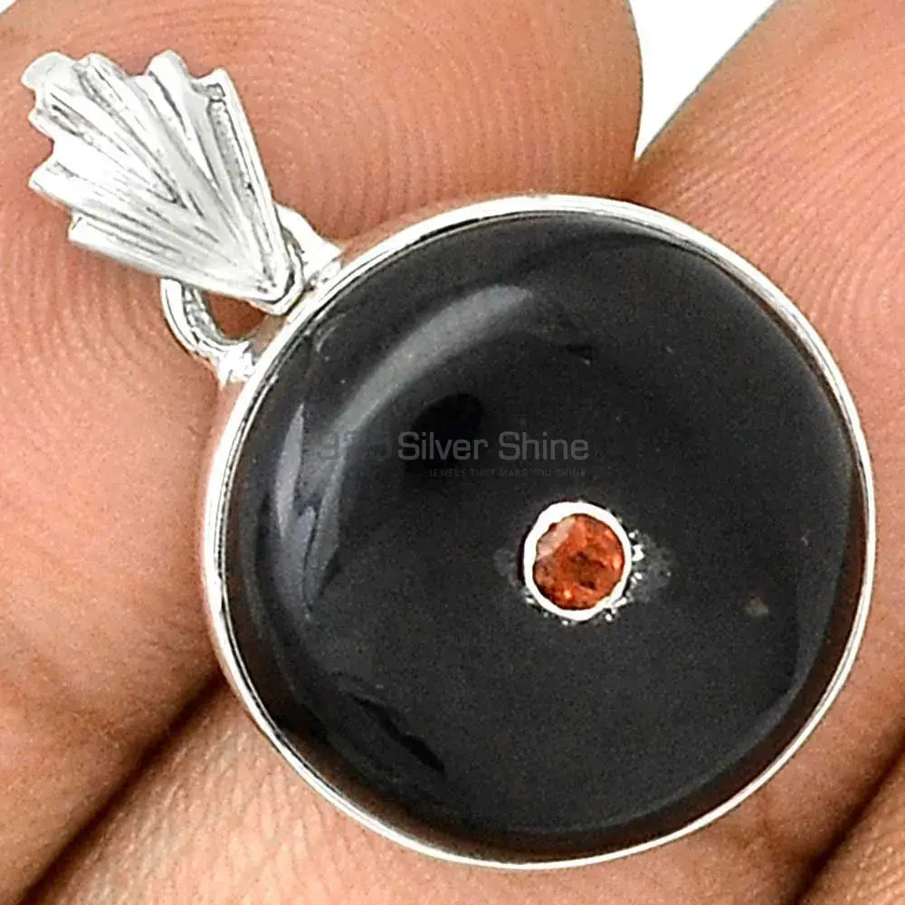 Wholesale Multi Gemstone Handmade Pendants In Solid Sterling Silver Jewelry 925SP70-4_0