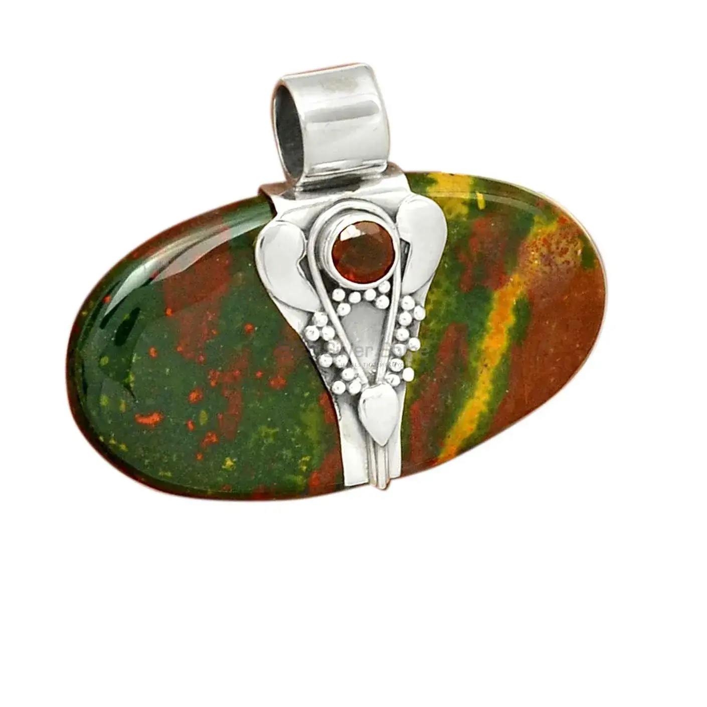 Multi Gemstone Pendants In 925 Solid Silver Jewelry 925SP072-2_2