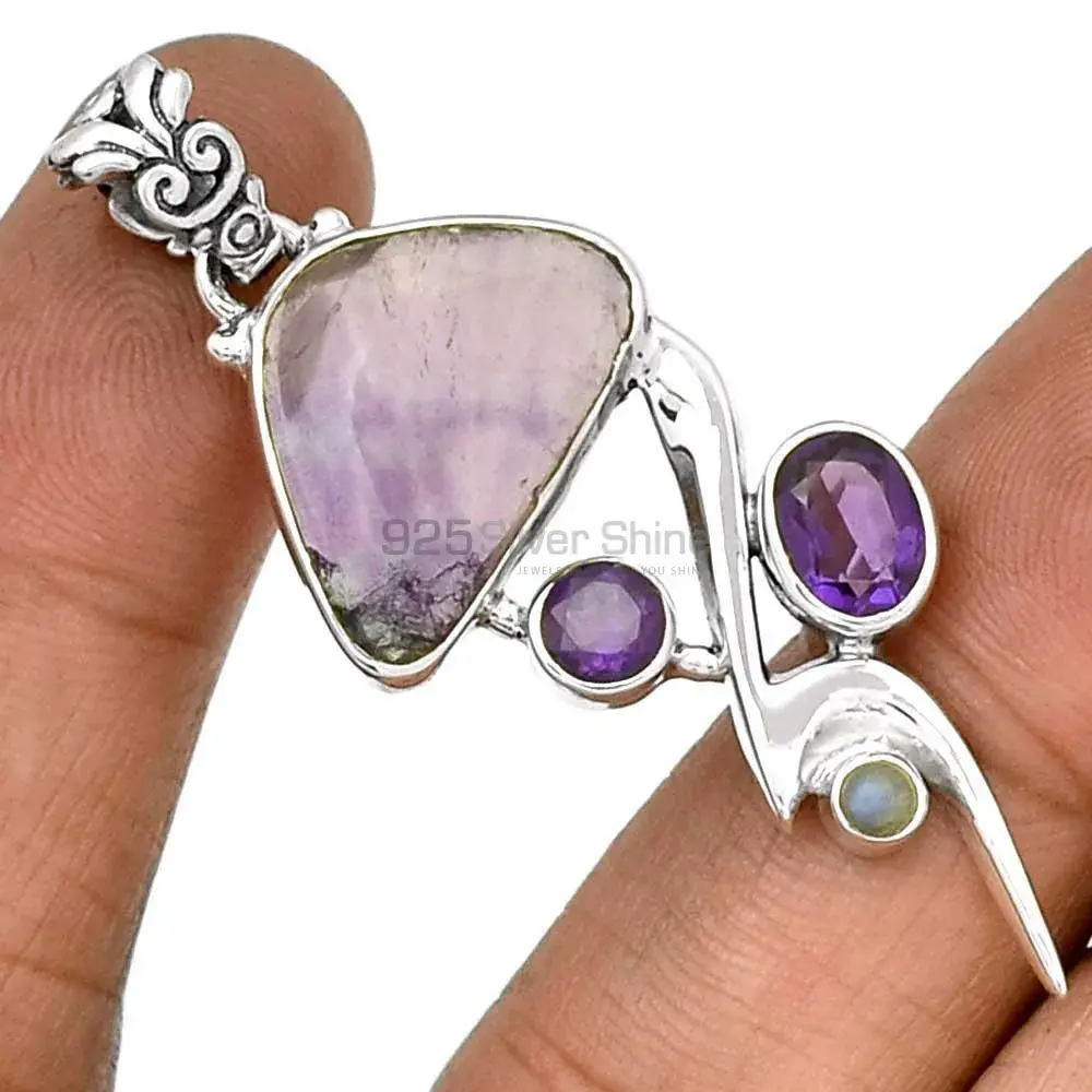 Multi Gemstone Pendants In 925 Solid Silver Jewelry 925SP093-2_1