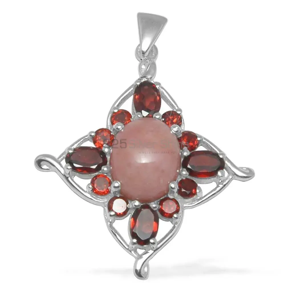 Multi Gemstone Pendants In 925 Solid Silver Jewelry 925SP1464_0