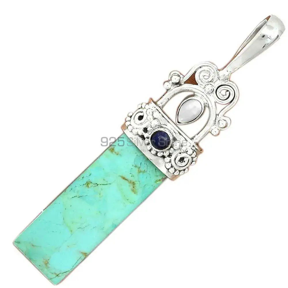 Multi Gemstone Pendants In 925 Solid Silver Jewelry 925SP59-1_0