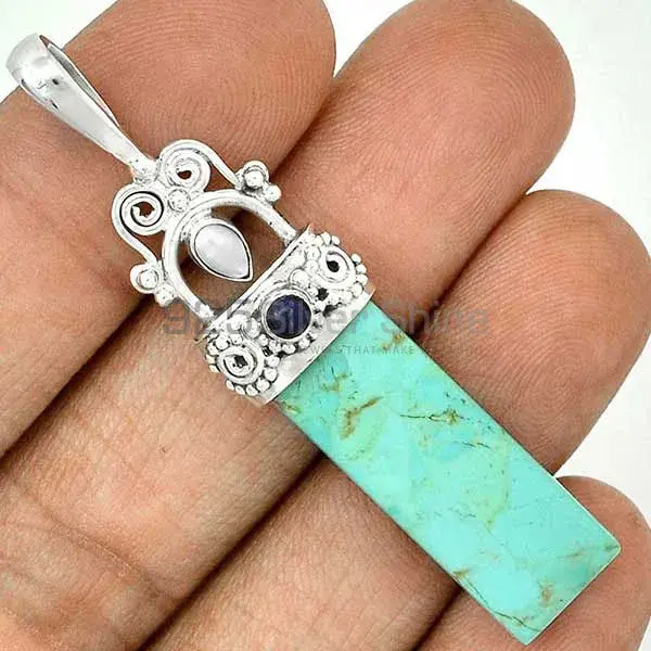 Multi Gemstone Pendants In 925 Solid Silver Jewelry 925SP59-1_1