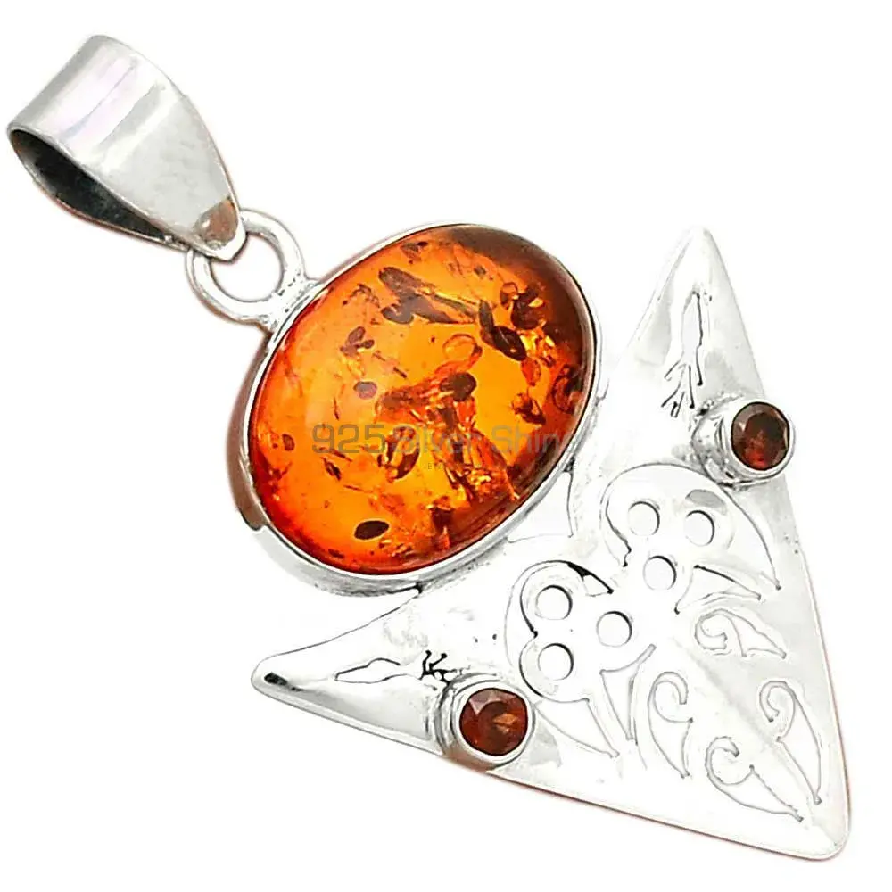 Multi Gemstone Pendants In Fine Sterling Silver Jewelry 925SP17-1_0