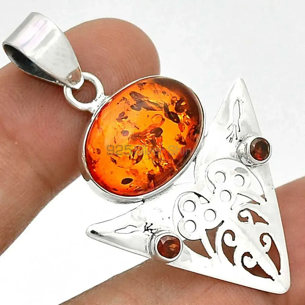 Wholesale Multi Gemstone Pendants In Fine Sterling Silver Jewelry 925SP17-1_0