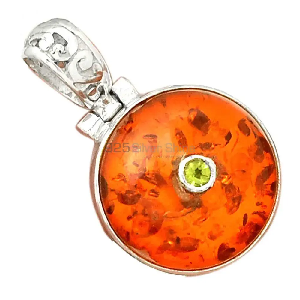 Multi Gemstone Pendants In Fine Sterling Silver Jewelry 925SP70-10_0