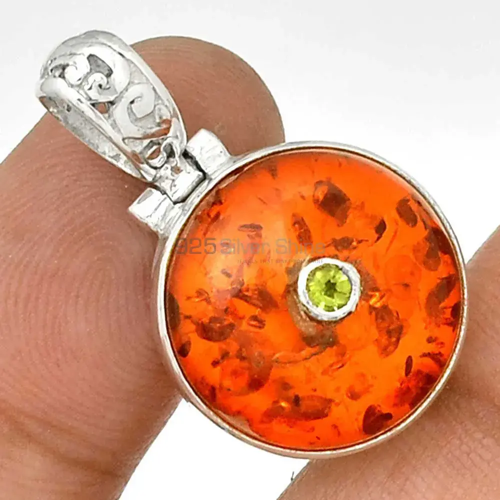 Multi Gemstone Pendants In Fine Sterling Silver Jewelry 925SP70-10_1