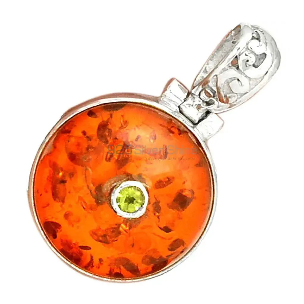 Multi Gemstone Pendants In Fine Sterling Silver Jewelry 925SP70-10_3