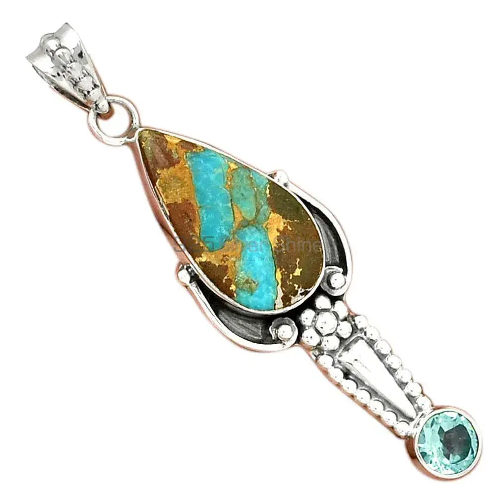 Multi Gemstone Pendants In Fine Sterling Silver Jewelry 925SP081-7_0