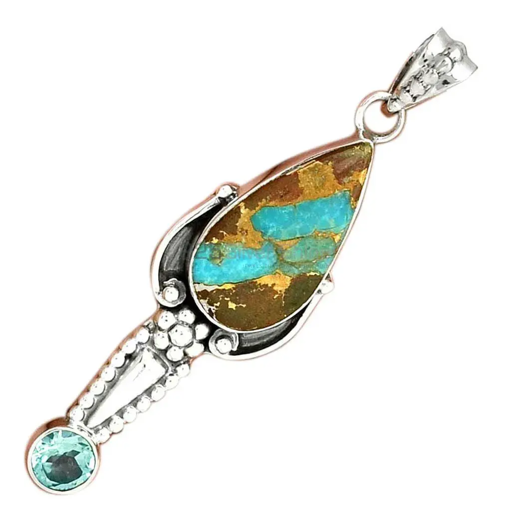 Multi Gemstone Pendants In Fine Sterling Silver Jewelry 925SP081-7_3