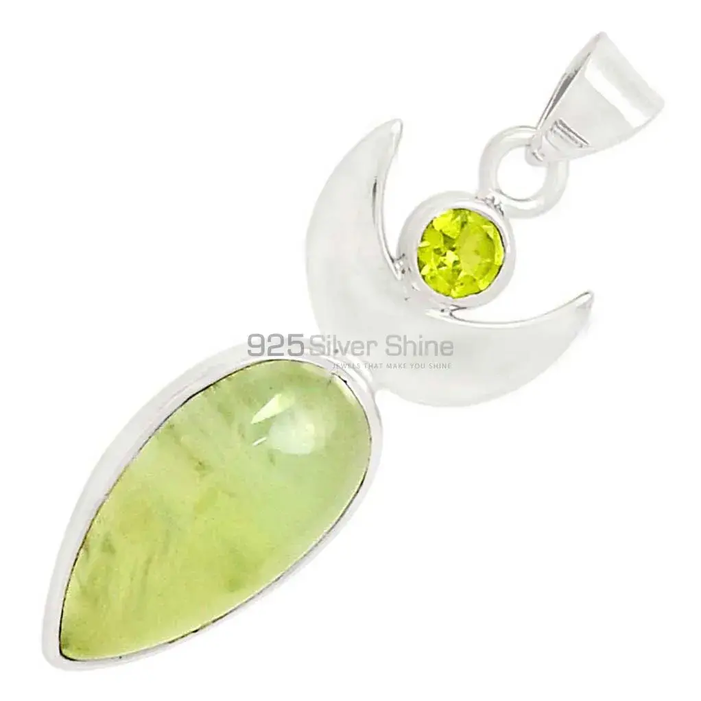 Multi Gemstone Pendants In Fine Sterling Silver Jewelry 925SP103-1_2