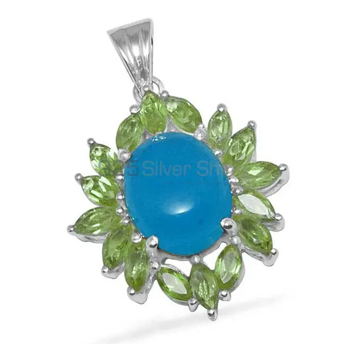 Wholesale Multi Gemstone Pendants In Fine Sterling Silver Jewelry 925SP1458_0