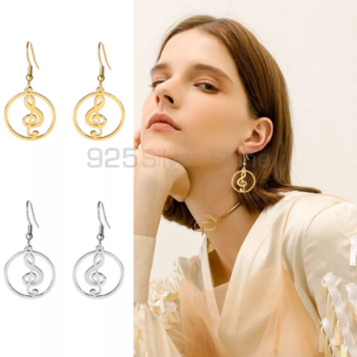 Wholesale Music Handmade Dangle Earring In Sterling Silver MSME414_0