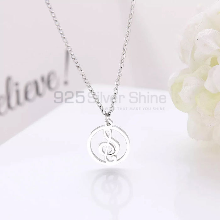 Wholesale Music Handmade Necklace In 925 Silver MSMN419_1