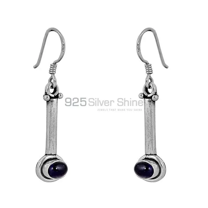 Wholesale Natural Iolite Gemstone Earring In 925 Sterling Silver Jewelry 925SE71_0