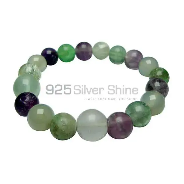 Wholesale Natural Loose Fluorite Gemstone Beads Bracelets 925BB158_0
