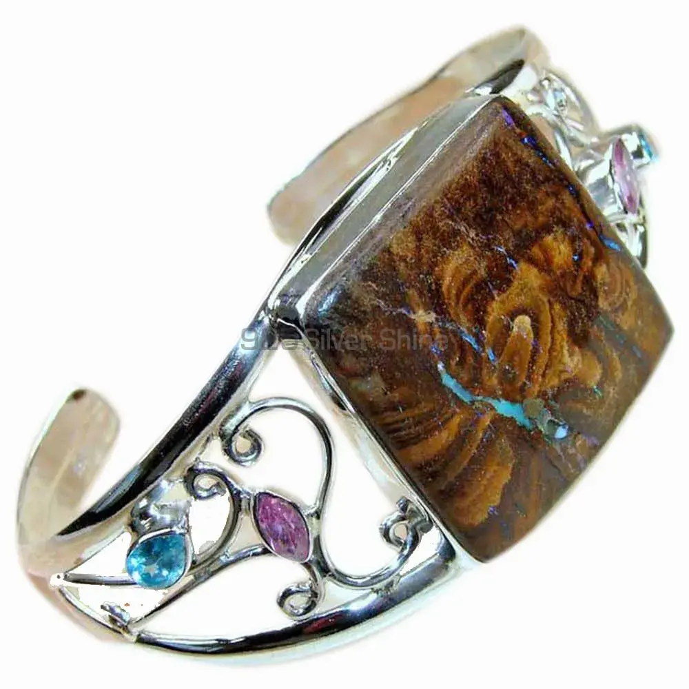 Natural Pietersite-Multi Stone Semi Precious Gemstone Bracelet In Sterling Silver Jewelry 925SSB175