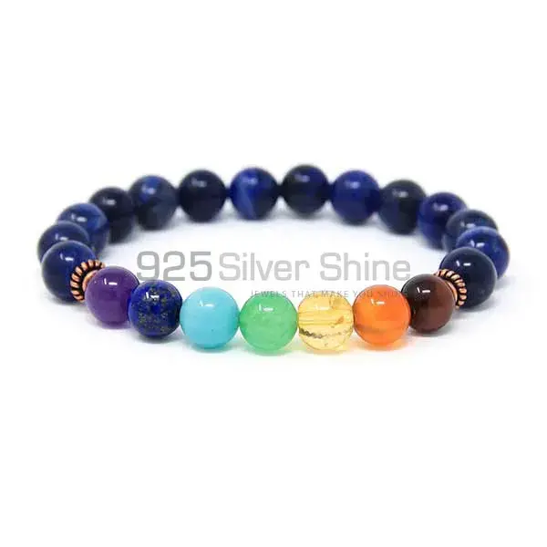 Natural Sodalite-Multi Chakra Gemstone Beads Bracelets 925BB219_0