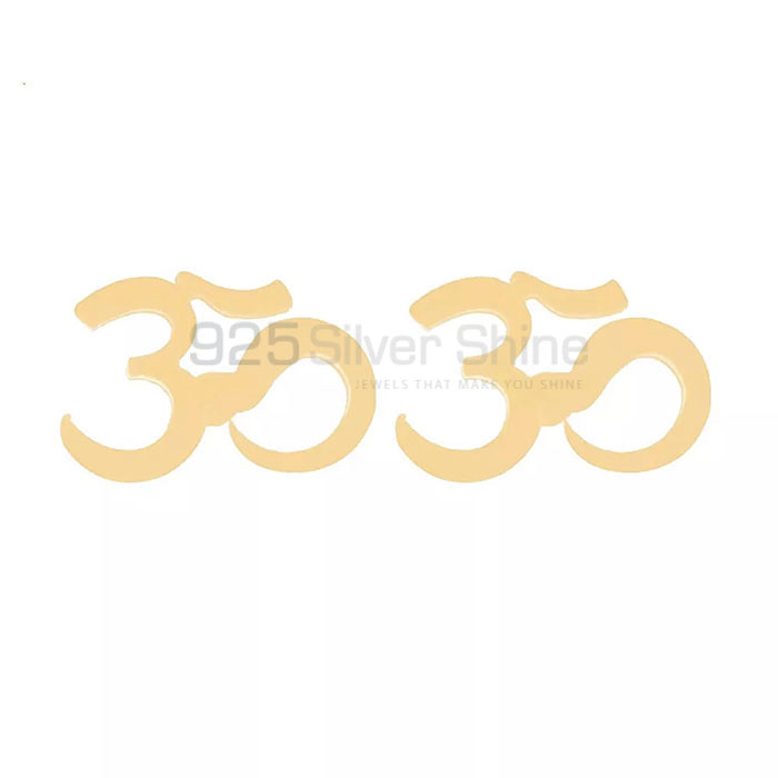 Wholesale Om Symbol Stud Earring In 925 Silver SMME552_0