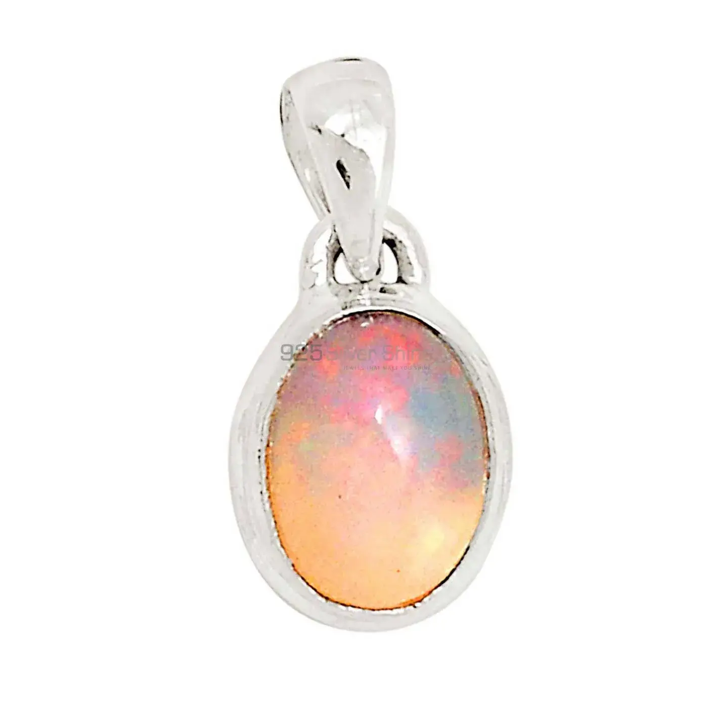 Wholesale Opal Gemstone Pendants Exporters In 925 Solid Silver Jewelry 925SP142_1