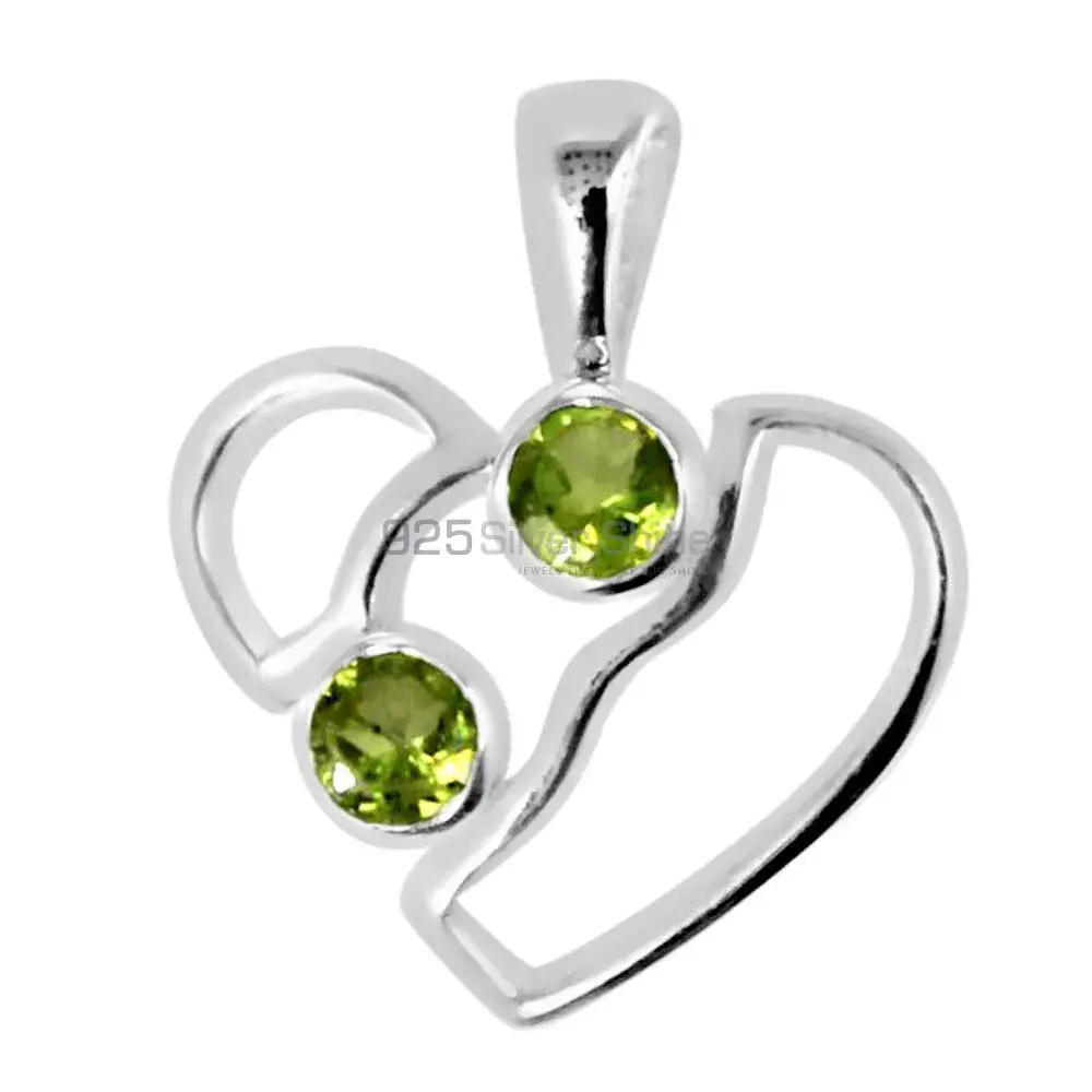 Wholesale Peridot Gemstone Handmade Pendants In Solid Sterling Silver Jewelry 925SP266-2_0