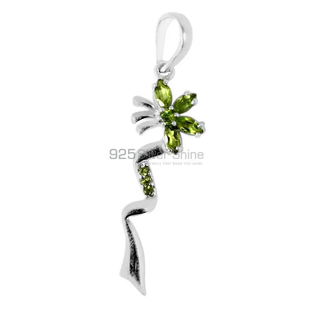 Wholesale Peridot Gemstone Pendants Exporters In 925 Solid Silver Jewelry 925SP212-3_0