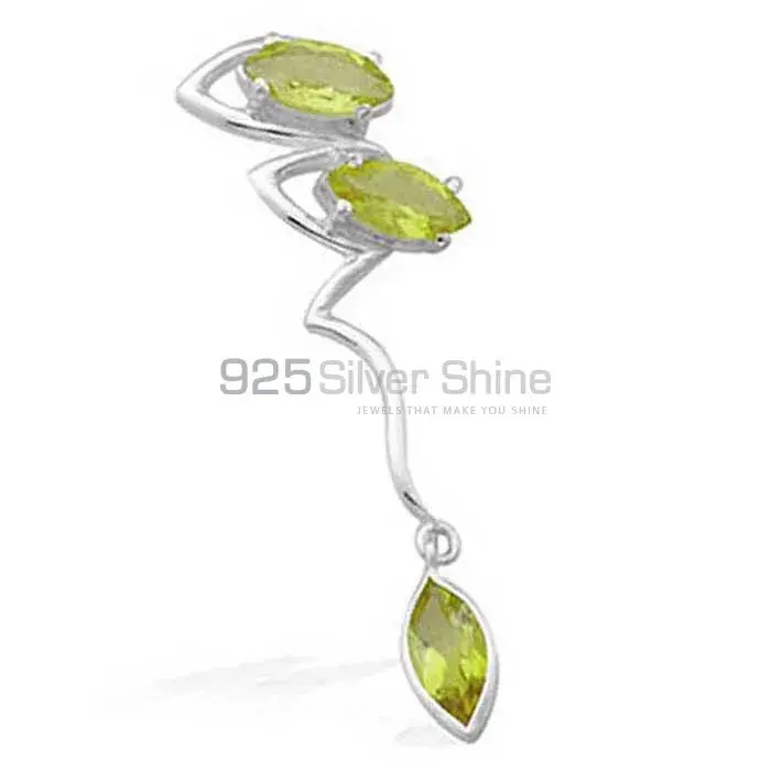 Natural Peridot Gemstone Pendants Wholesaler In Fine Sterling Silver Jewelry 925SP1558