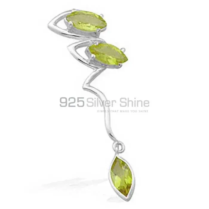 Natural Peridot Gemstone Pendants In Fine Sterling Silver Jewelry 925SP1558