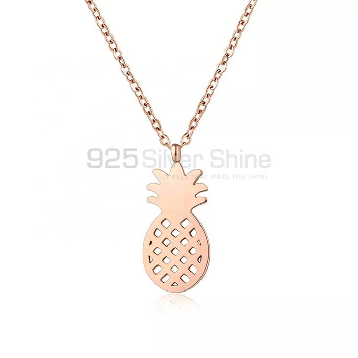 Wholesale Pineapple Fruit Design Necklace In 925 Silver FRMN273