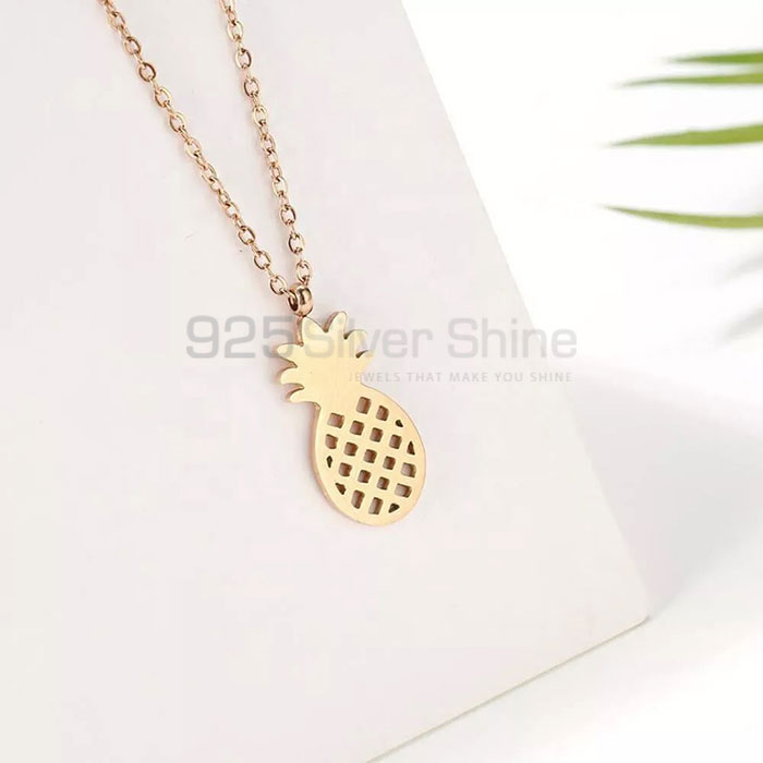 Wholesale Pineapple Fruit Design Necklace In 925 Silver FRMN273_1