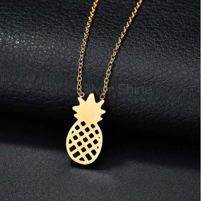 Wholesale Pineapple Fruit Design Necklace In 925 Silver FRMN273_2