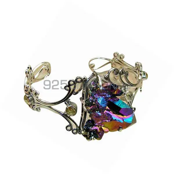Wholesale Pyrite Druzy Gemstone Cuff Bangles Or Bracelets In 925 Silver Jewelry 925SSB125_0