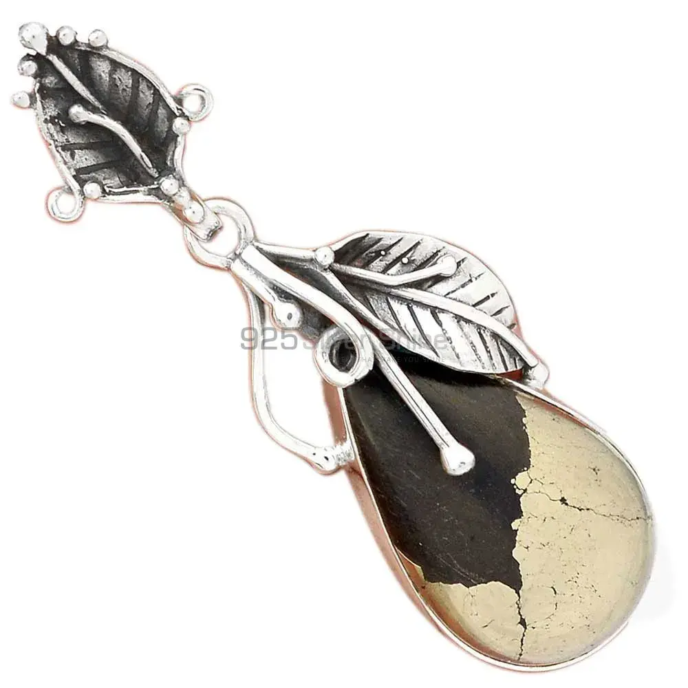Pyrite In Magnetite Gemstone Pendants In 925 Solid Silver Jewelry 925SP082-6_0