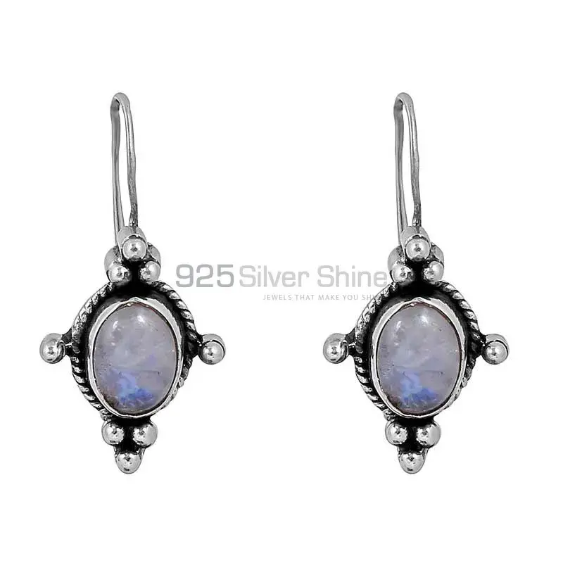 Wholesale Rainbow Moonstone Earring In 925 Sterling Silver Jewelry 925SE131
