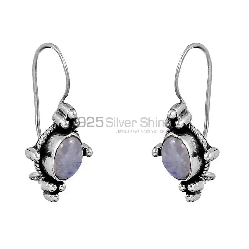 Rainbow Moonstone Earring In 925 Sterling Silver Jewelry 925SE131_2