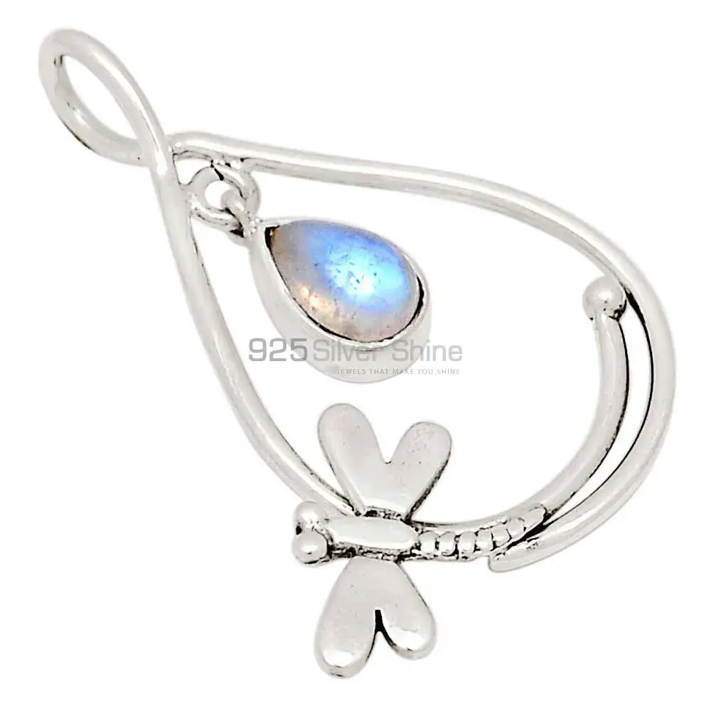 Rainbow Moonstone Pendants In 925 Solid Silver Jewelry 925SP105-2