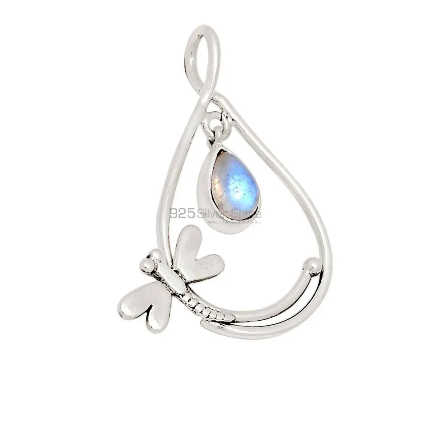 Rainbow Moonstone Pendants In 925 Solid Silver Jewelry 925SP105-2_1