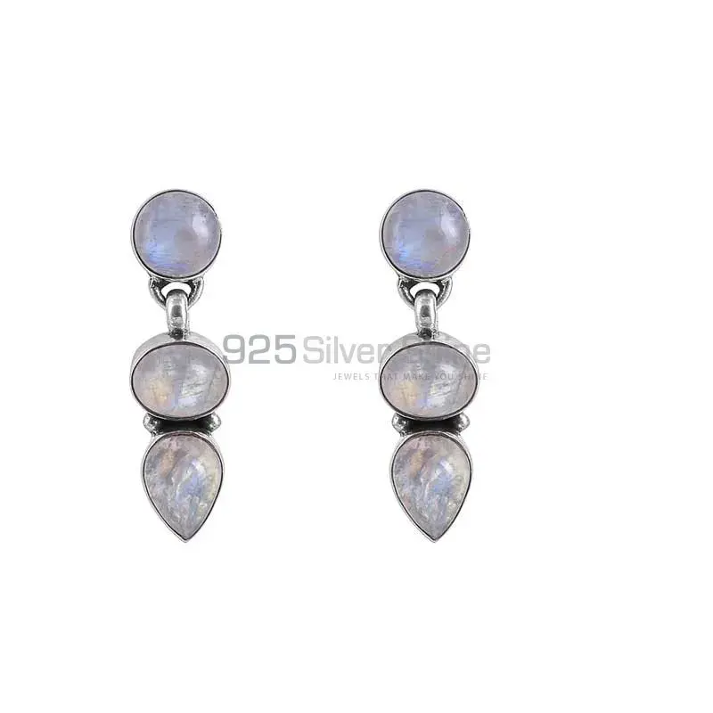 Moonstone Stud Earrings, Teardrop Glow Moonstone Earrings in Rose Gold -  Gemologies