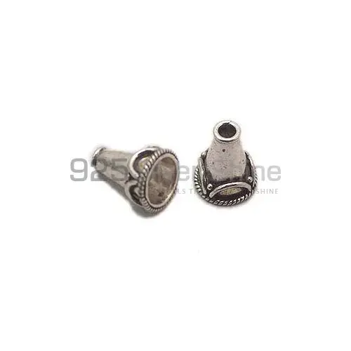 Silver Cones 925 Sterling silver 13.8x9.8mm Cone Beads .Sold Per Package of 10-925SC109