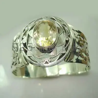 Silver Cuff Bangle Or Bracelets with Citrine Gemstone 925SSB314