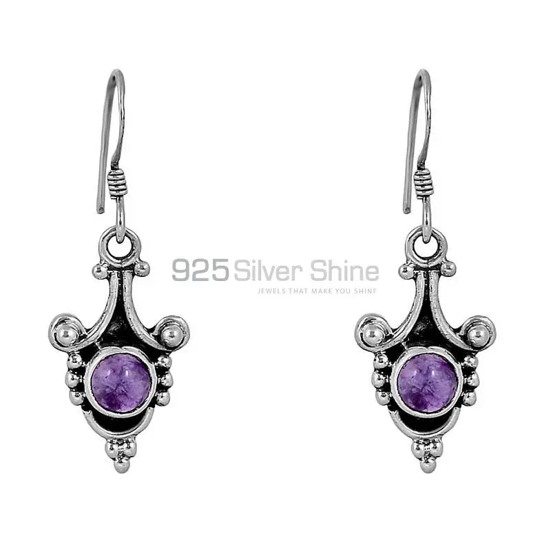 Wholesale Amethyst Handmade Earring In 925 Sterling Silver Jewelry 925SE86