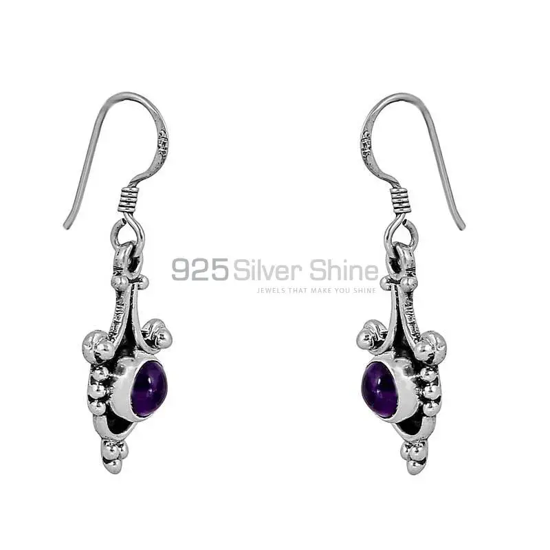 Amethyst Handmade Earring In 925 Sterling Silver Jewelry 925SE86_2