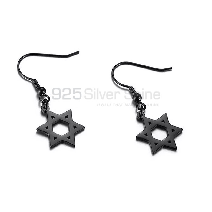 Wholesale Single Star Dangle Earring In Sterling STME481_0