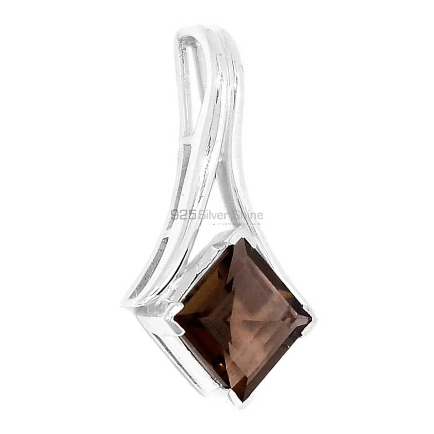 Smokey Gemstone Handmade Pendants In 925 Sterling Silver Jewelry 925SP295-1_1