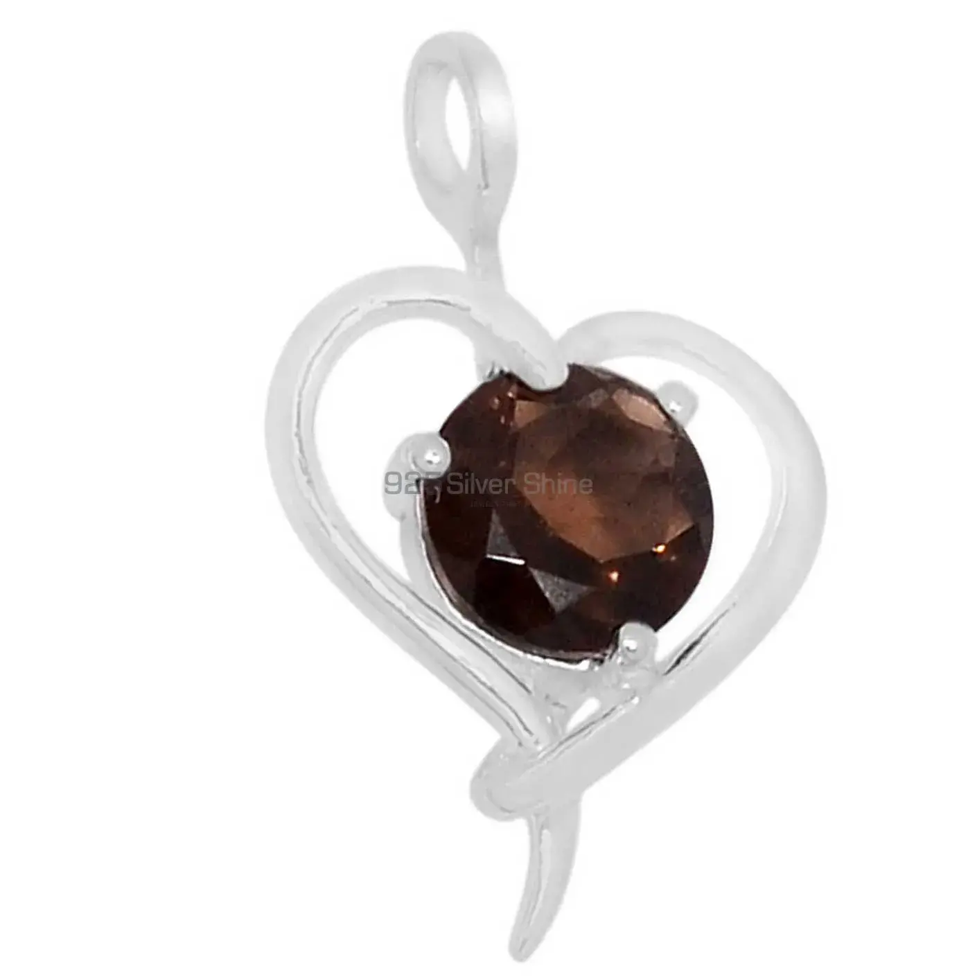Smokey Gemstone Handmade Pendants In Solid Sterling Silver Jewelry 925SSP309-7_1
