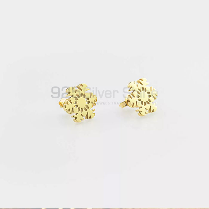 Snow Minimalist Stud Earring In 925 Silver Jewelry SNME450_0